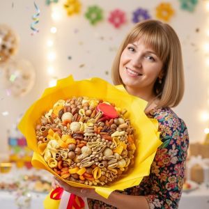Букет из сухофруктов с орехами "Грецкий"