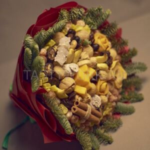 Букет из сухофруктов с орехами "Новогодний микс: манго, чурчхела и рахат-лукум" 10 Букет из сухофруктов с орехами "Новогодний микс: манго, чурчхела и рахат-лукум" — изображение 3