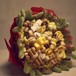 Букет из сухофруктов с орехами "Новогодний микс: манго, чурчхела и рахат-лукум" 16 Tastywork