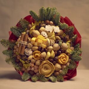 Букет из сухофруктов с орехами "Новогодний микс: манго, чурчхела и рахат-лукум" 9 Букет из сухофруктов с орехами "Новогодний микс: манго, чурчхела и рахат-лукум" — изображение 2