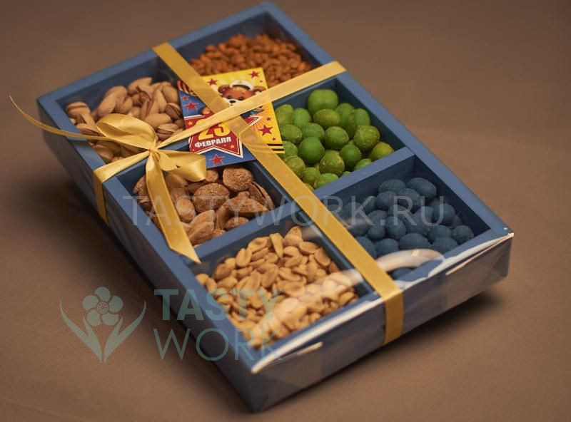 Подарочный набор в деревянном боксе "Орешки в цвете" 5 Tastywork