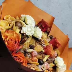 Букет из сухофруктов "Чайная роза" 14 Букет из сухофруктов "Чайная роза" — изображение 5