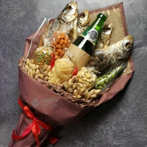 Букет из снеков и вяленой рыбы "Зачарованный" 7 Букет из снеков и вяленой рыбы "Зачарованный" — изображение 2