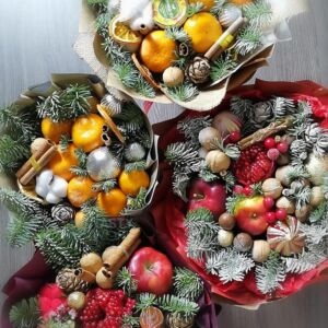 Новогодний букет "Морозное утро" 14 Новогодний букет "Морозное утро" — изображение 5