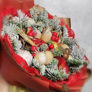 Новогодний букет "Морозное утро" 13 Новогодний букет "Морозное утро" — изображение 4