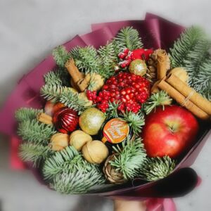 Новогодний букет "Морозное утро" 12 Новогодний букет "Морозное утро" — изображение 3