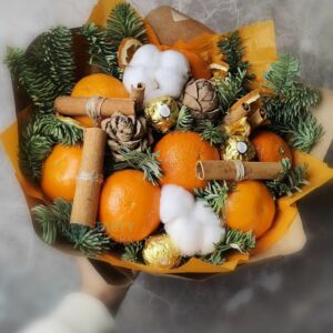 Букет из мандаринов "Рыжик" 21 Букет из мандаринов "Рыжик" — изображение 2