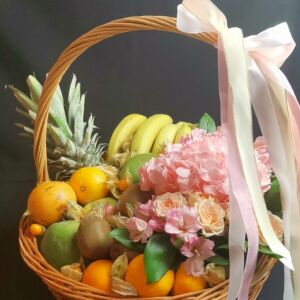 Корзина с фруктами и цветами "Василиса" 7 Корзина с фруктами и цветами "Василиса" — изображение 2