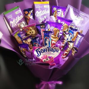 Букет из сладостей, шоколада "Нежный флёр" 5 Букет из сладостей, шоколада "Нежный флёр" — изображение 2