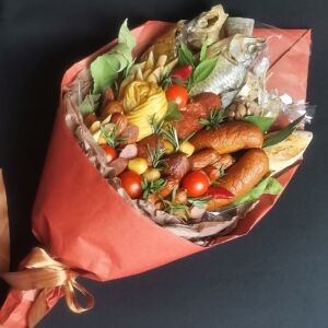 Мужской букет "Халяль" из колбас и сыра 9 Мужской букет "Халяль" из колбас и сыра — изображение 2