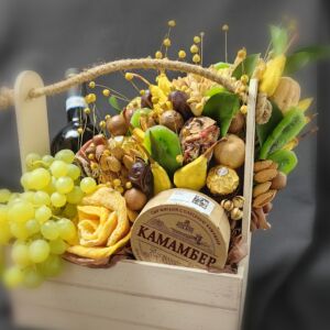 Кашпо с орехами, сыром, виноградом 7 Кашпо с орехами, сыром, виноградом — изображение 2