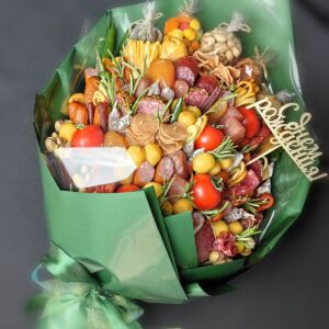 Мясной букет из колбасок и сыра"Мужское счастье" 13 Мясной букет из колбасок и сыра"Мужское счастье" — изображение 2