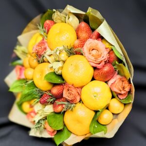 Букет из фруктов "Лебёдушка"